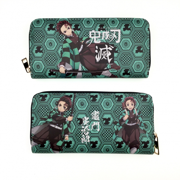Demon Slayer Kimets Full Color Printing Long section Zipper Wallet Purse
