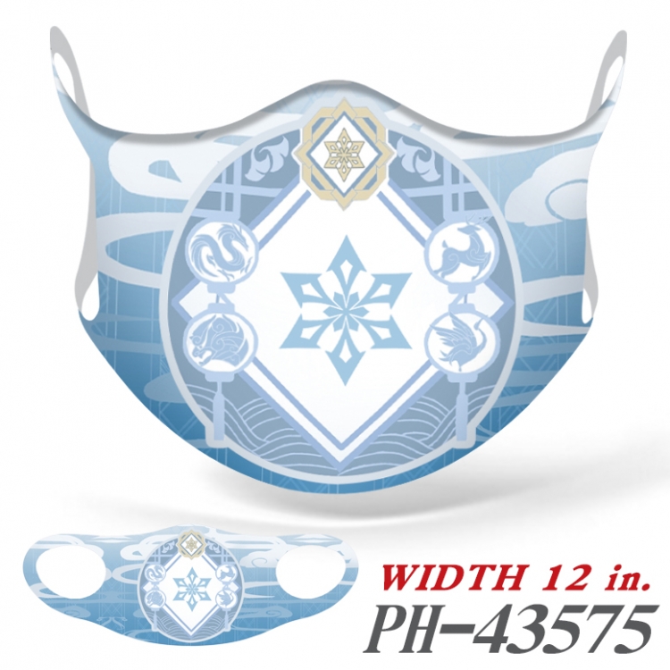 Genshin Impact   Full color Ice silk seamless Mask  price for 5 pcs  PH-43575A