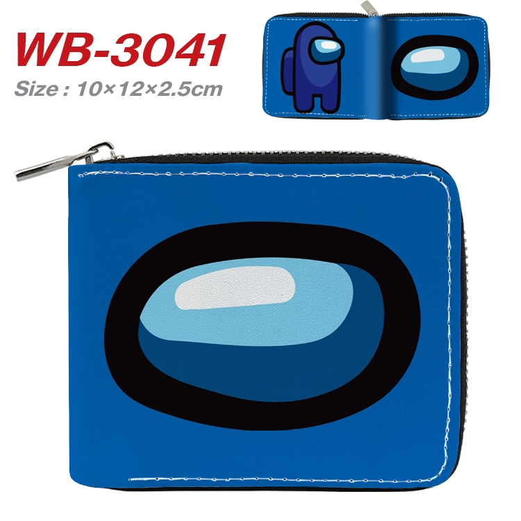 Among us Anime Full Color Short All Inclusive Zipper Wallet 10x12x2.5cm WB-3041A