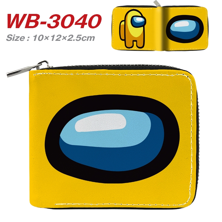Among us Anime Full Color Short All Inclusive Zipper Wallet 10x12x2.5cm WB-3040A