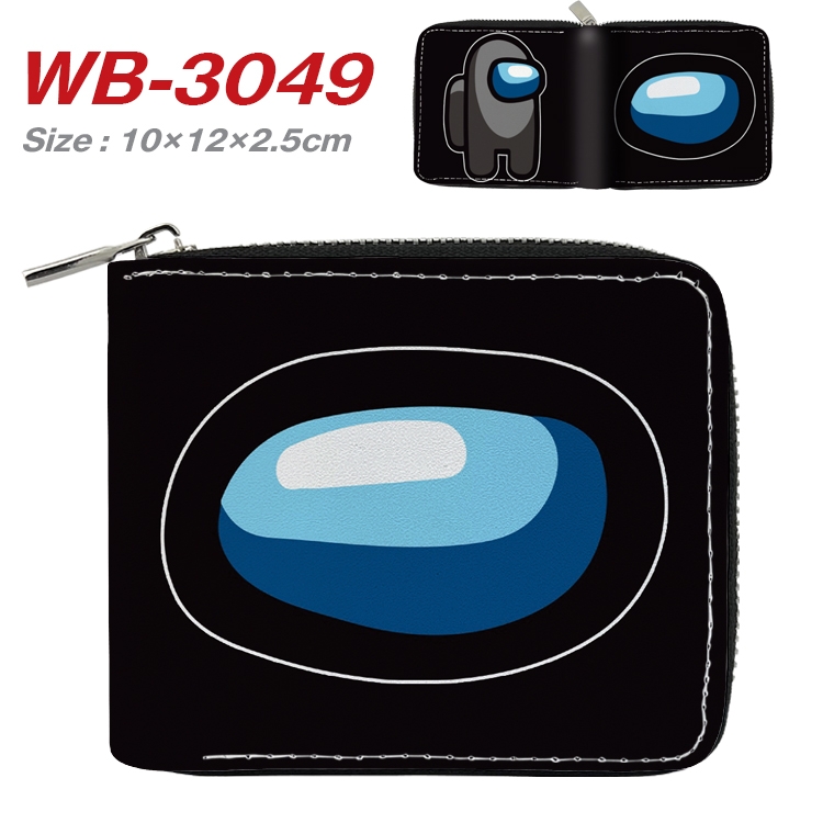 Among us Anime Full Color Short All Inclusive Zipper Wallet 10x12x2.5cm  WB-3049A