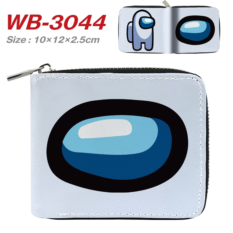 Among us Anime Full Color Short All Inclusive Zipper Wallet 10x12x2.5cm WB-3044A