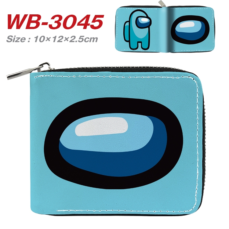 Among us Anime Full Color Short All Inclusive Zipper Wallet 10x12x2.5cm  WB-3045A
