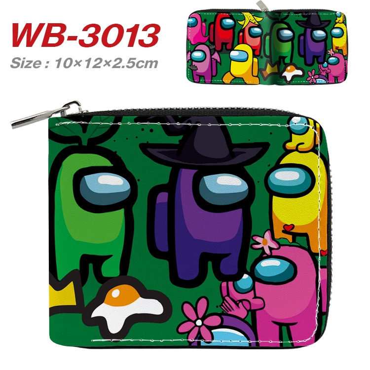 Among us Anime Full Color Short All Inclusive Zipper Wallet 10x12x2.5cm  WB-3013A