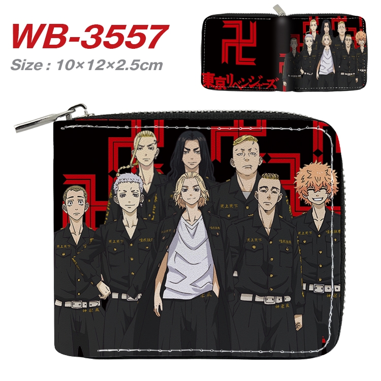 Tokyo Revengers Anime Full Color Short All Inclusive Zipper Wallet 10x12x2.5cm   WB-3557A