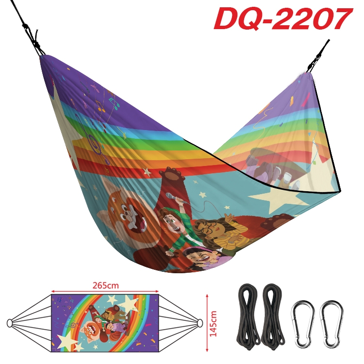 Turning Red Outdoor full color watermark printing hammock 265x145cm DQ-2207