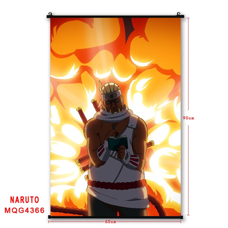 Naruto black Plastic rod Cloth painting Wall Scroll 60X90CM  MQG-4366