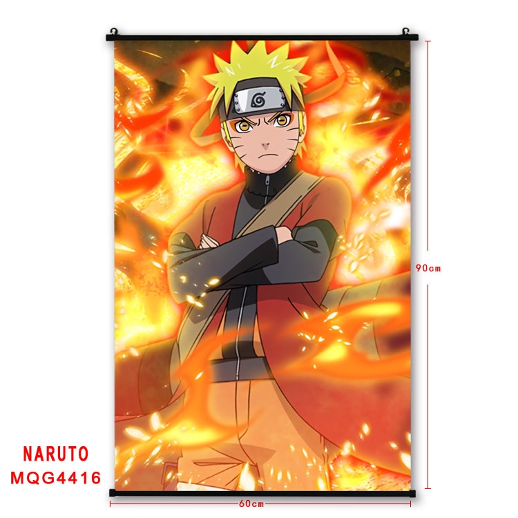 Naruto black Plastic rod Cloth painting Wall Scroll 60X90CM  MQG-4416
