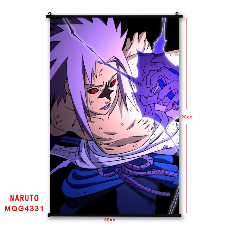 Naruto black Plastic rod Cloth painting Wall Scroll 60X90CM MQG-4331