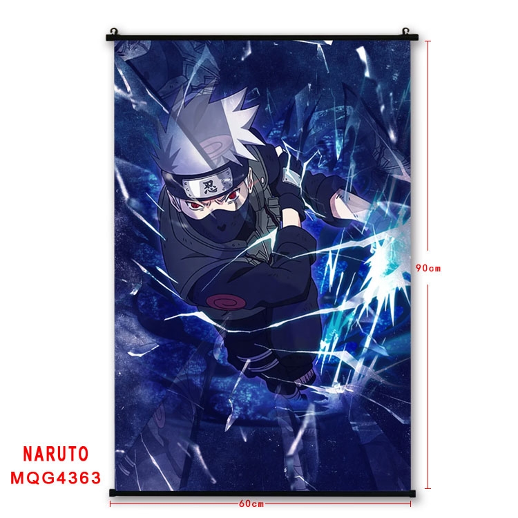 Naruto black Plastic rod Cloth painting Wall Scroll 60X90CM MQG-4363