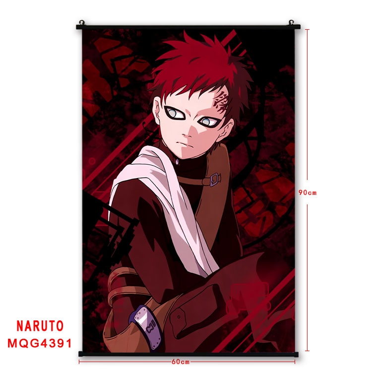 Naruto black Plastic rod Cloth painting Wall Scroll 60X90CM  MQG-4391