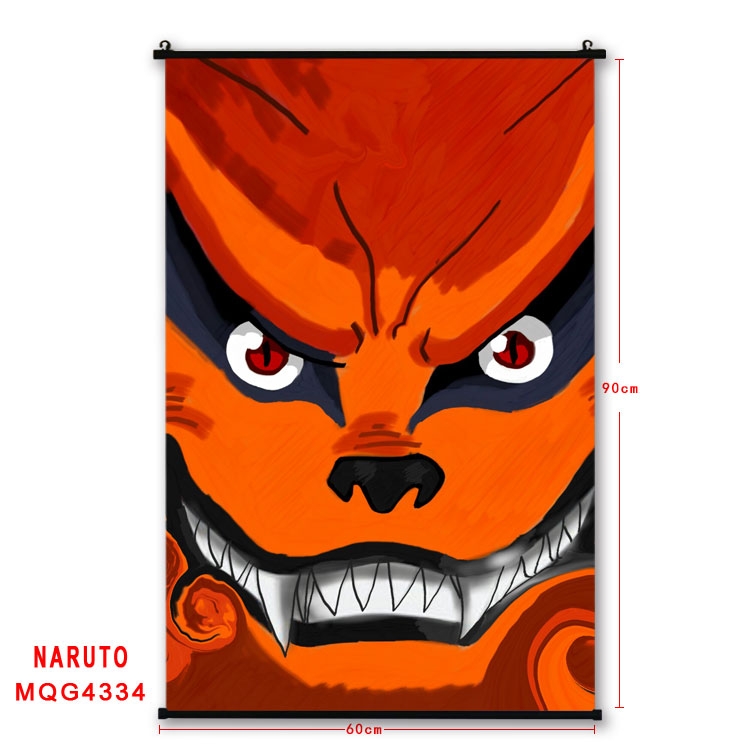 Naruto black Plastic rod Cloth painting Wall Scroll 60X90CM   MQG-4334