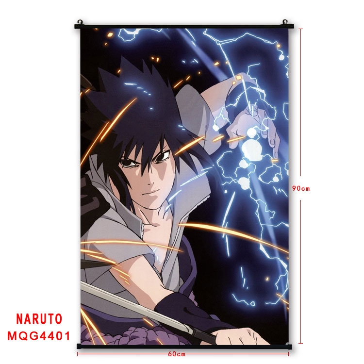 Naruto black Plastic rod Cloth painting Wall Scroll 60X90CM   MQG-4401