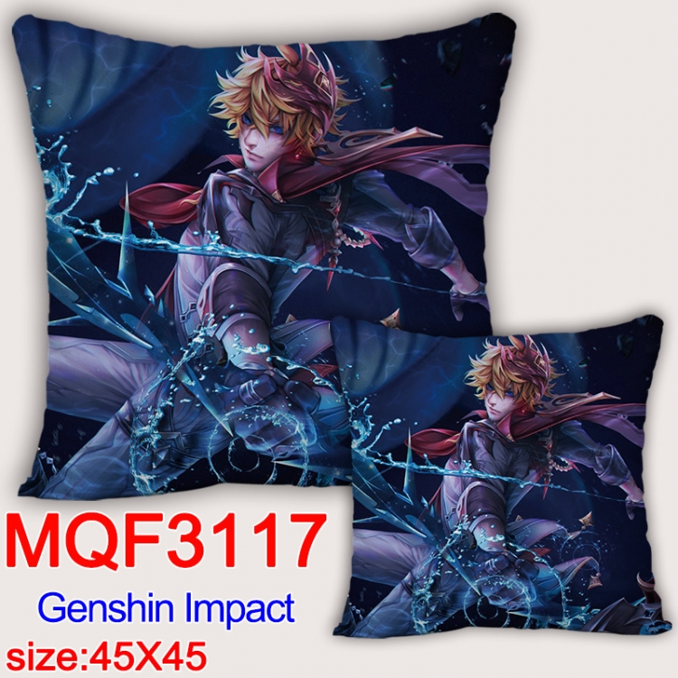 Genshin Impact Anime square full-color pillow cushion 45X45CM NO FILLING