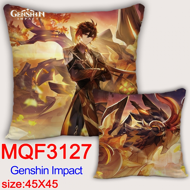 Genshin Impact Anime square full-color pillow cushion 45X45CM NO FILLING