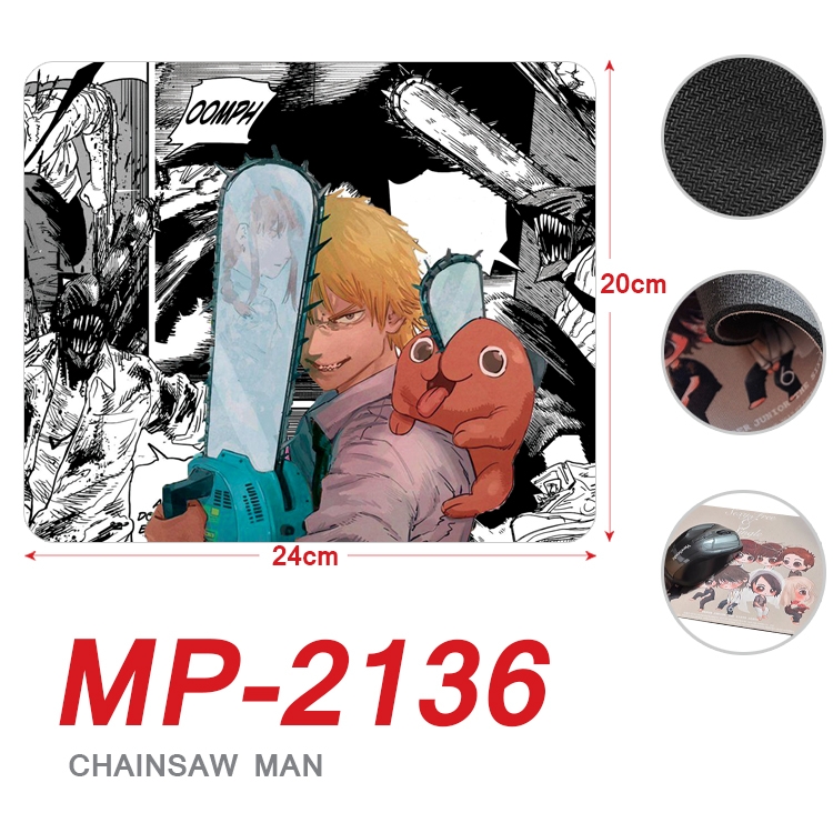 Chainsaw Man Anime Full Color Printing Mouse Pad Unlocked 20X24cm price for 5 pcs MP-2136