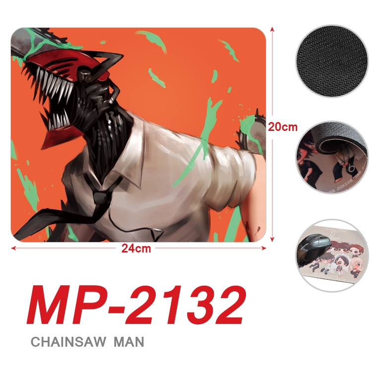 Chainsaw Man Anime Full Color Printing Mouse Pad Unlocked 20X24cm price for 5 pcs MP-2132