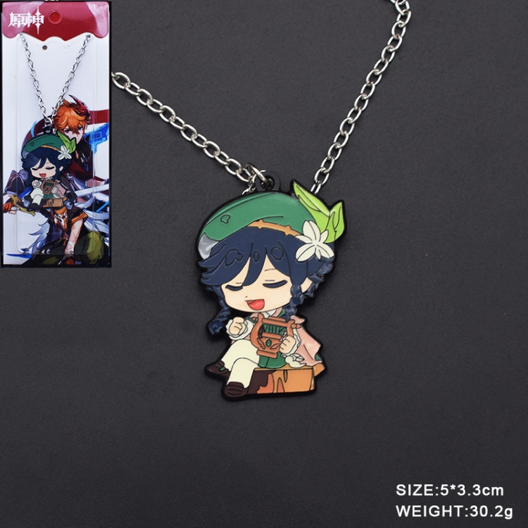 Genshin Impact Anime cartoon metal necklace pendant