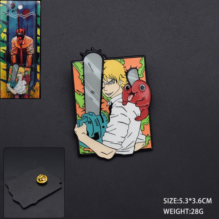 Chainsaw Man Anime cartoon metal brooch