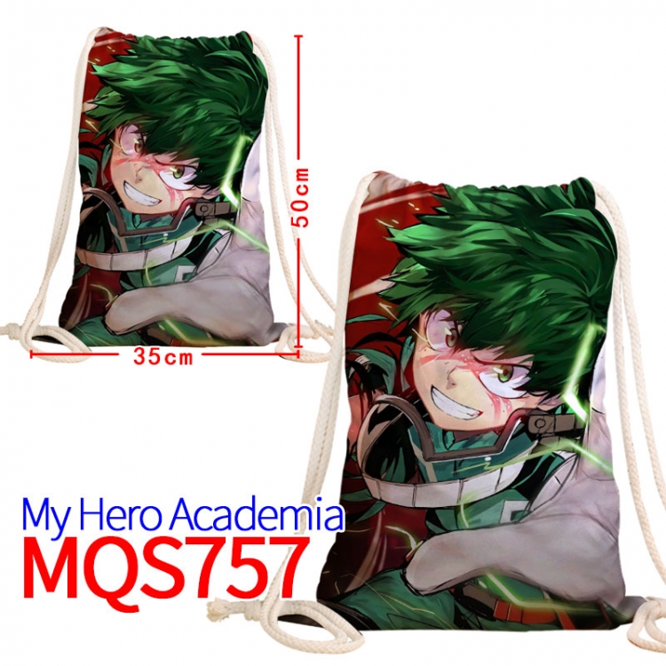 My Hero Academia  Canvas Drawstring Drawstring Backpack 50x35cm MQS-757