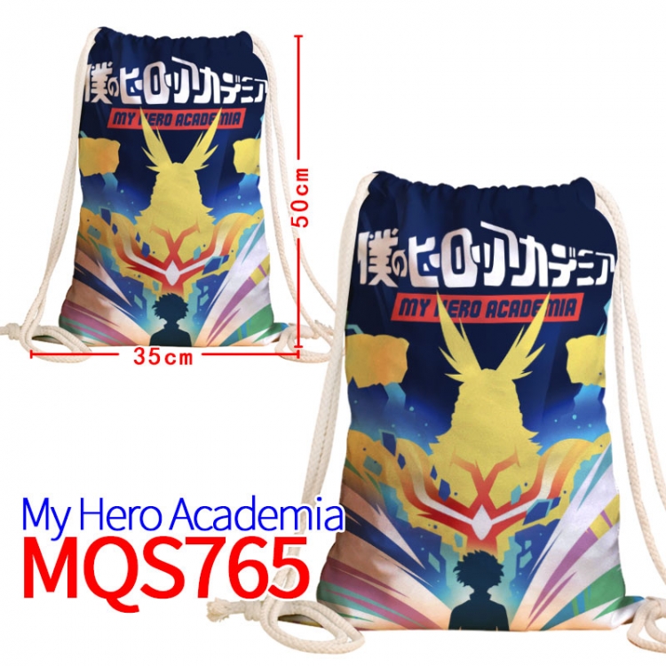 My Hero Academia  Canvas Drawstring Drawstring Backpack 50x35cm MQS-765
