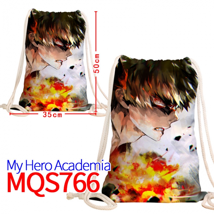 My Hero Academia  Canvas Drawstring Drawstring Backpack 50x35cm MQS-766