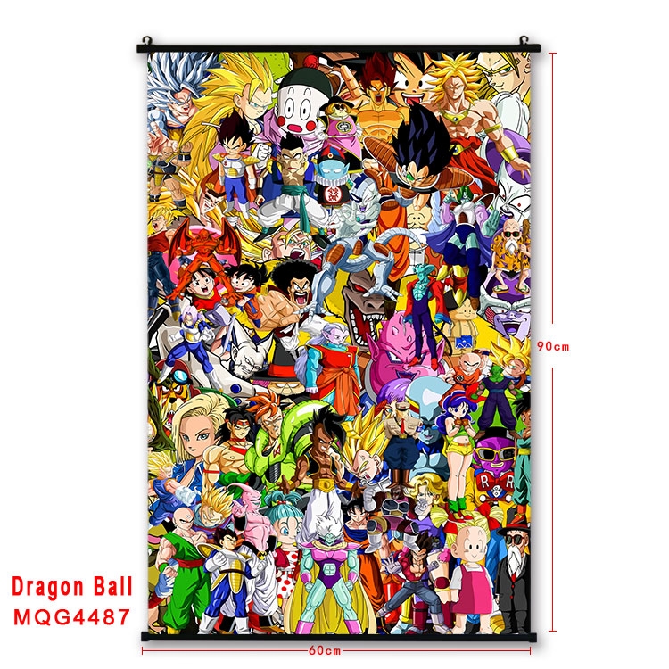 DRAGON BALL black Plastic rod Cloth painting Wall Scroll 60X90CM MQG-4487