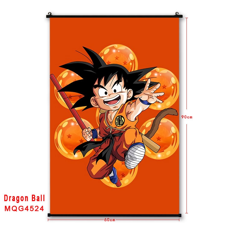DRAGON BALL black Plastic rod Cloth painting Wall Scroll 60X90CM MQG-4524