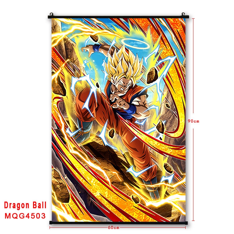 DRAGON BALL black Plastic rod Cloth painting Wall Scroll 60X90CM  MQG-4503