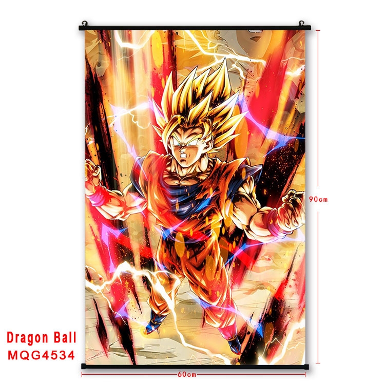 DRAGON BALL black Plastic rod Cloth painting Wall Scroll 60X90CM  MQG-4534