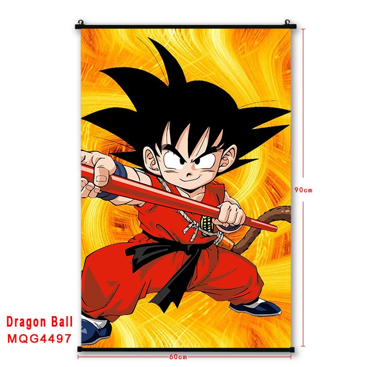 DRAGON BALL black Plastic rod Cloth painting Wall Scroll 60X90CM MQG-4497