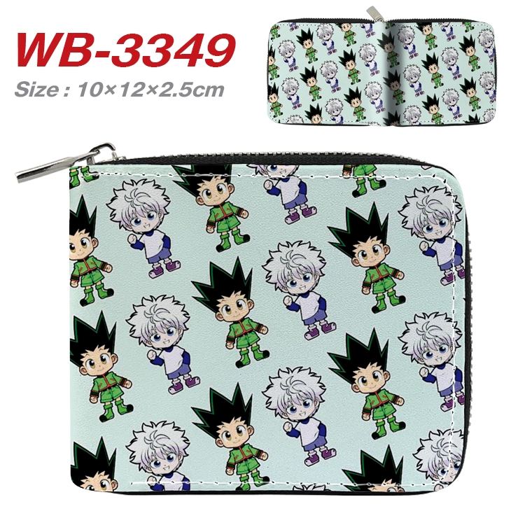 HunterXHunter Anime Full Color Short All Inclusive Zipper Wallet 10x12x2.5cm WB-3349A