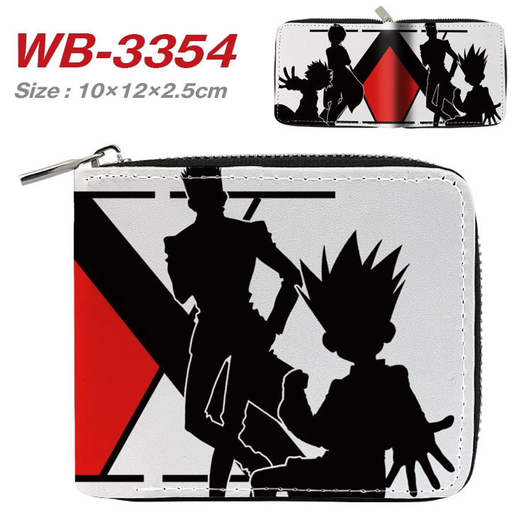 HunterXHunter Anime Full Color Short All Inclusive Zipper Wallet 10x12x2.5cm  WB-3354A
