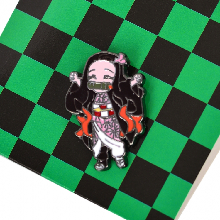 Demon Slayer Kimets Anime cartoon metal brooch badge price for 5 pcs
