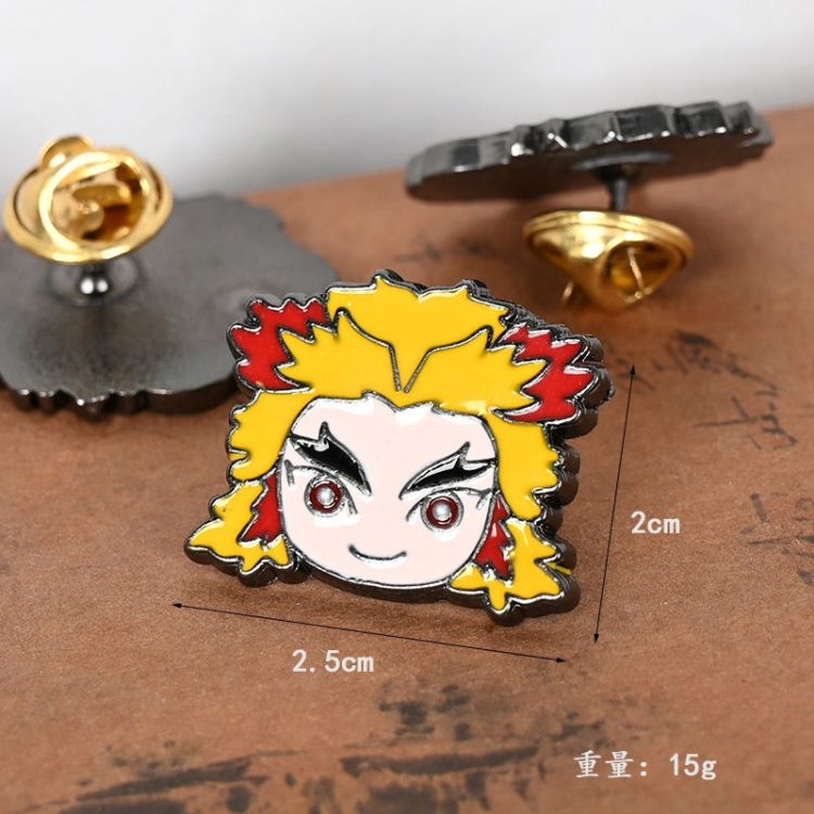 Demon Slayer Kimets Anime cartoon metal brooch badge price for 5 pcs