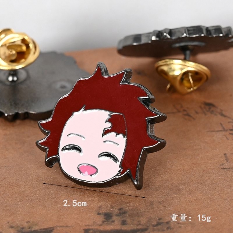 Demon Slayer Kimets Anime cartoon metal brooch badge price for 5 pcs