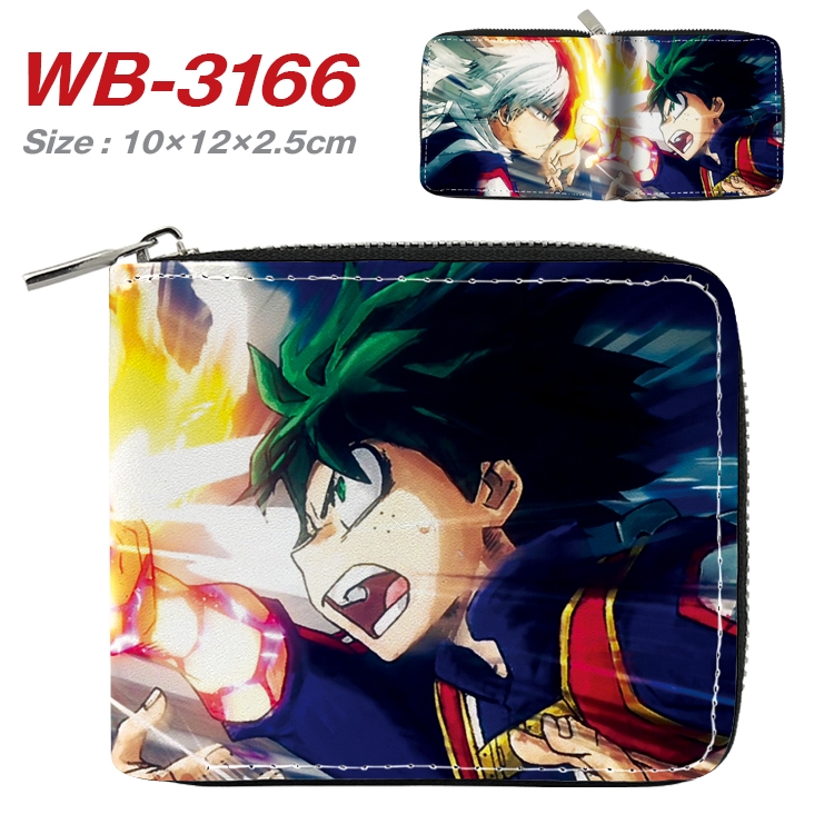 My Hero Academia Anime Full Color Short All Inclusive Zipper Wallet 10x12x2.5cm WB-3166A