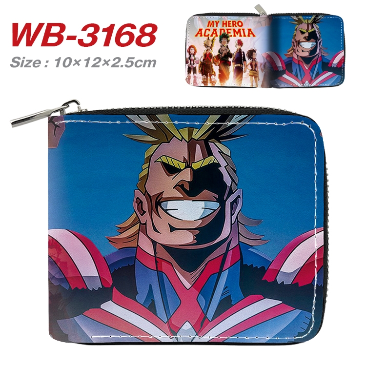 My Hero Academia Anime Full Color Short All Inclusive Zipper Wallet 10x12x2.5cm WB-3168A