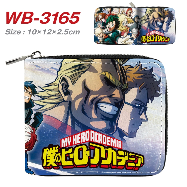 My Hero Academia Anime Full Color Short All Inclusive Zipper Wallet 10x12x2.5cm WB-3165A