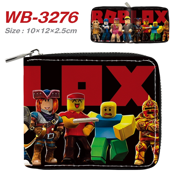Robllox Anime Full Color Short All Inclusive Zipper Wallet 10x12x2.5cm WB-3276A