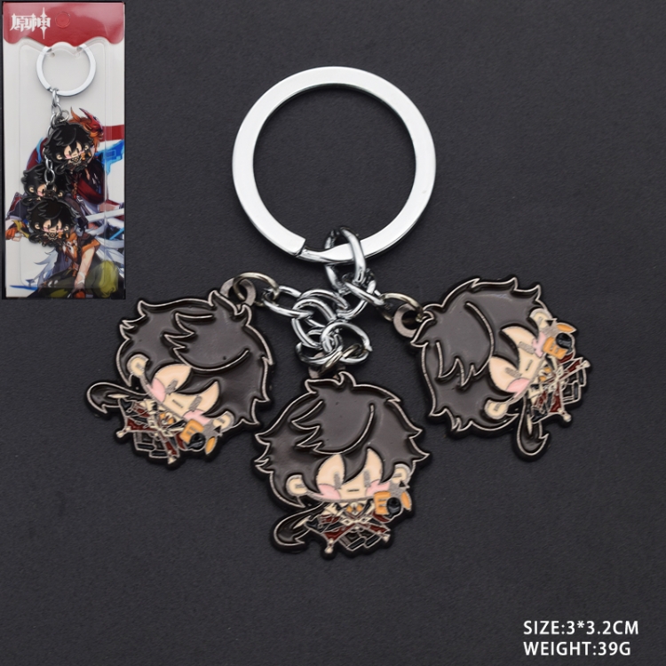 Genshin Impact Anime cartoon skewers Key Chain school bag pendant