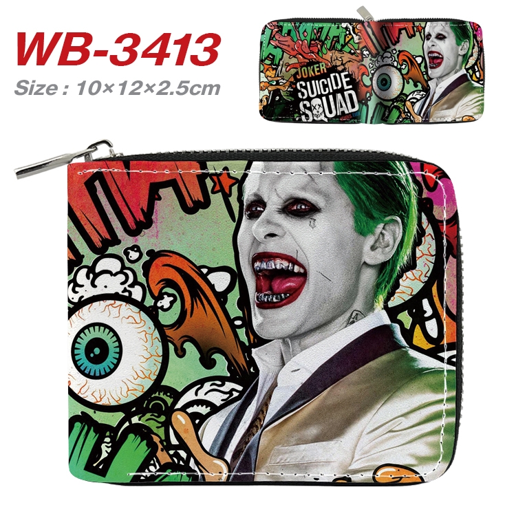 Suicide Squad Anime Full Color Short All Inclusive Zipper Wallet 10x12x2.5cm  WB-3413A
