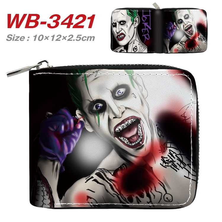 Suicide Squad Anime Full Color Short All Inclusive Zipper Wallet 10x12x2.5cm  WB-3421A