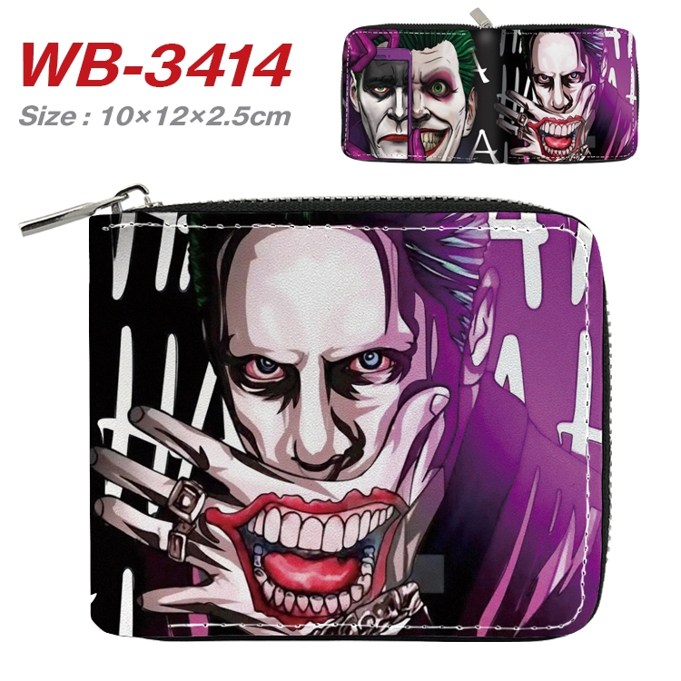 Suicide Squad Anime Full Color Short All Inclusive Zipper Wallet 10x12x2.5cm WB-3414A