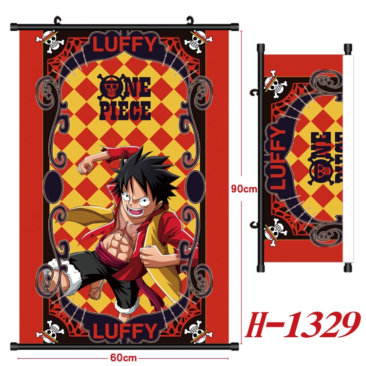 One Piece  Anime Black Plastic Rod Canvas Painting 60X90CM H1329