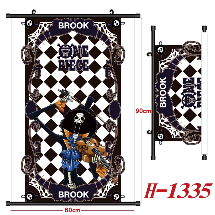 One Piece  Anime Black Plastic Rod Canvas Painting 60X90CM H1335