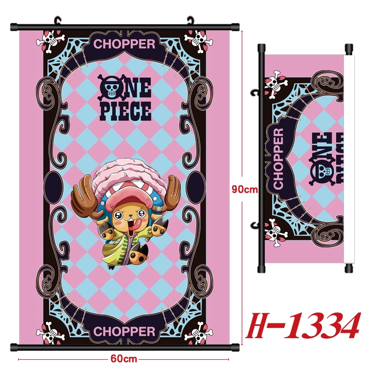 One Piece  Anime Black Plastic Rod Canvas Painting 60X90CM H1334