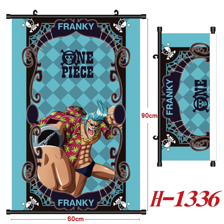 One Piece  Anime Black Plastic Rod Canvas Painting 60X90CM H1336