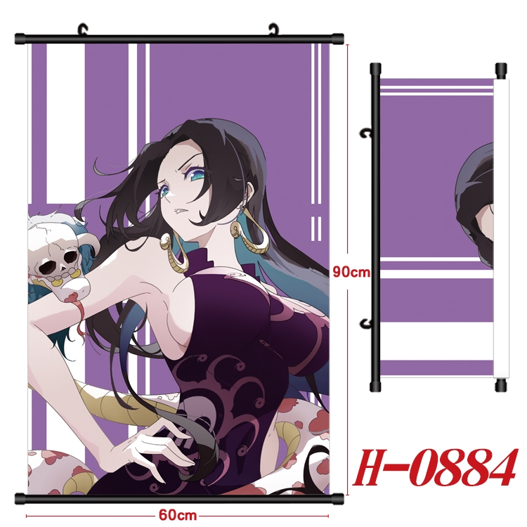 One Piece  Anime Black Plastic Rod Canvas Painting 60X90CM H0884