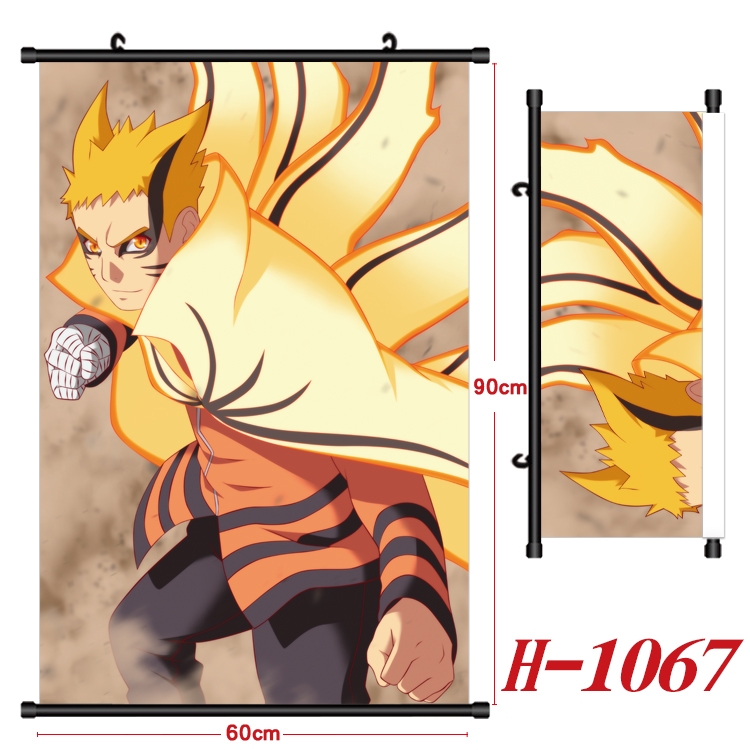 Naruto  Anime Black Plastic Rod Canvas Painting 60X90CM H1067